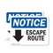 Signmission Escape Route (Down Arrow) Sign With Symbol, 5 in W x Rectangle, Vinyl Decal OS-2PACK-NS-D-35-L-12134 - alternate 1